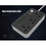 Wholesale Power Strip 6 USB Port and 3-Outlet Wall Charger Station Surge Protector 10A 2500W with 6.2ft Cord